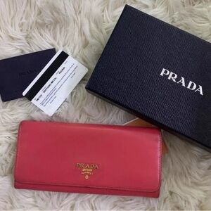 Prada Pink Leather Wallet
